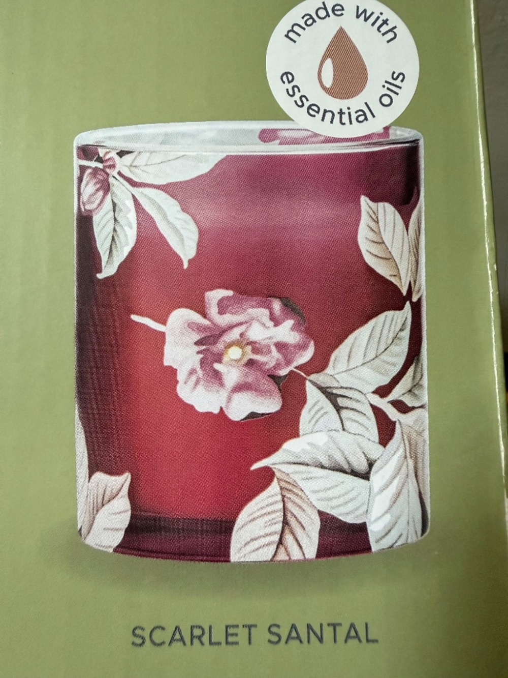 Simply Indulgent Scarlet Santal 7 oz Soy Candle New Floral Glass Jar - Picture 3 of 7